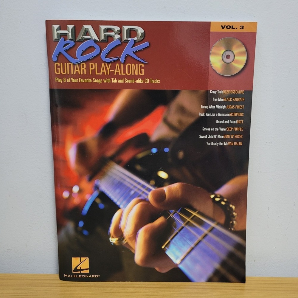 Hard Rock Guitar Play-Along Vol. 3 Sheet Music Book w/ CD